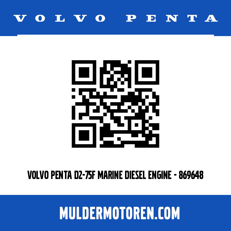 VOLVO PENTA D2-75F MARINE DIESEL ENGINE - 869648