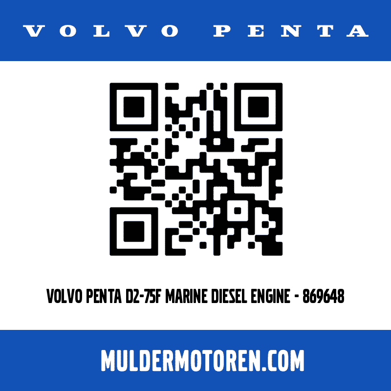VOLVO PENTA D2-75F MARINE DIESEL ENGINE - 869648